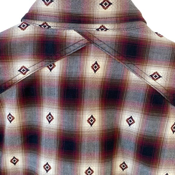 ❤️🔥SOLD❤️🔥3SIXTEEN Plaid Western Woven Brushed Softness Button-Up Men’s - Picture 3 of 9